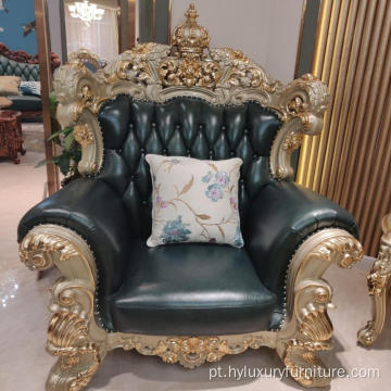 Conjunto de sofá de sala de estar de luxo italiano clássico